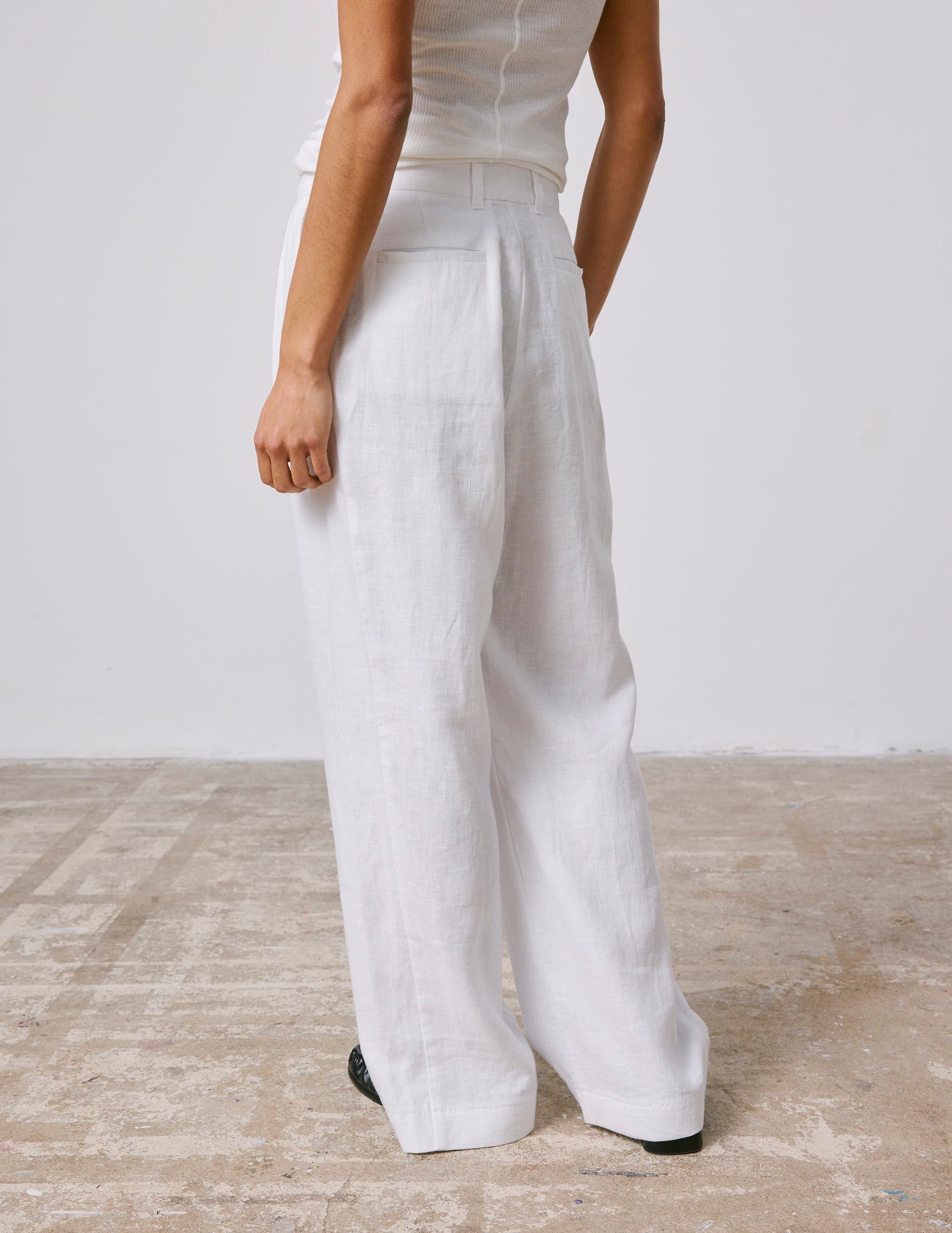 White linen Norma pants