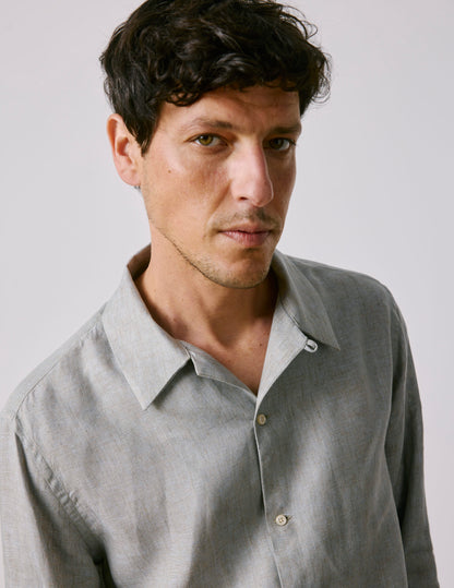 Light grey linen Nylan shirt