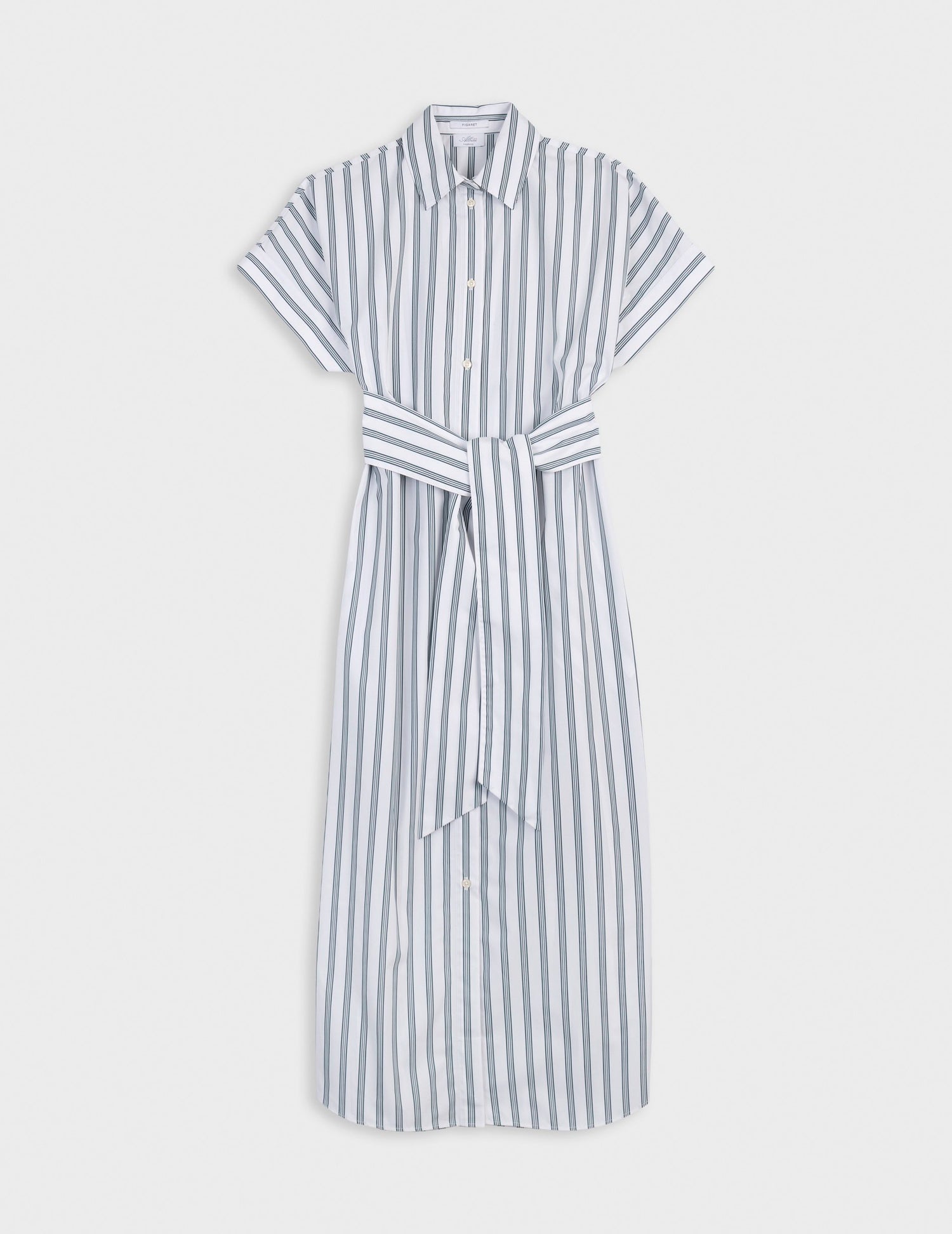 Nyméa striped green poplin dress