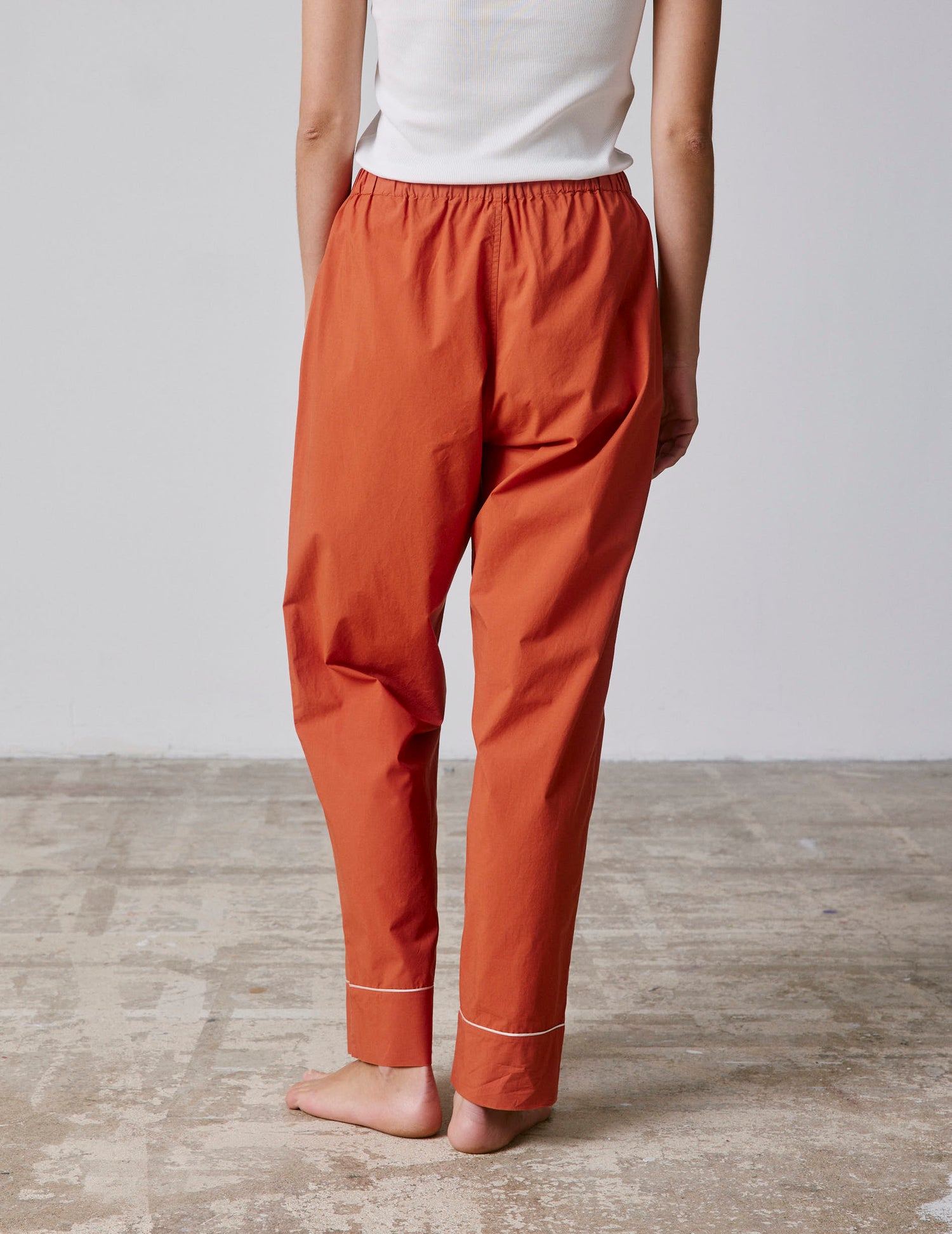 Palais pajamas in rust-orange poplin