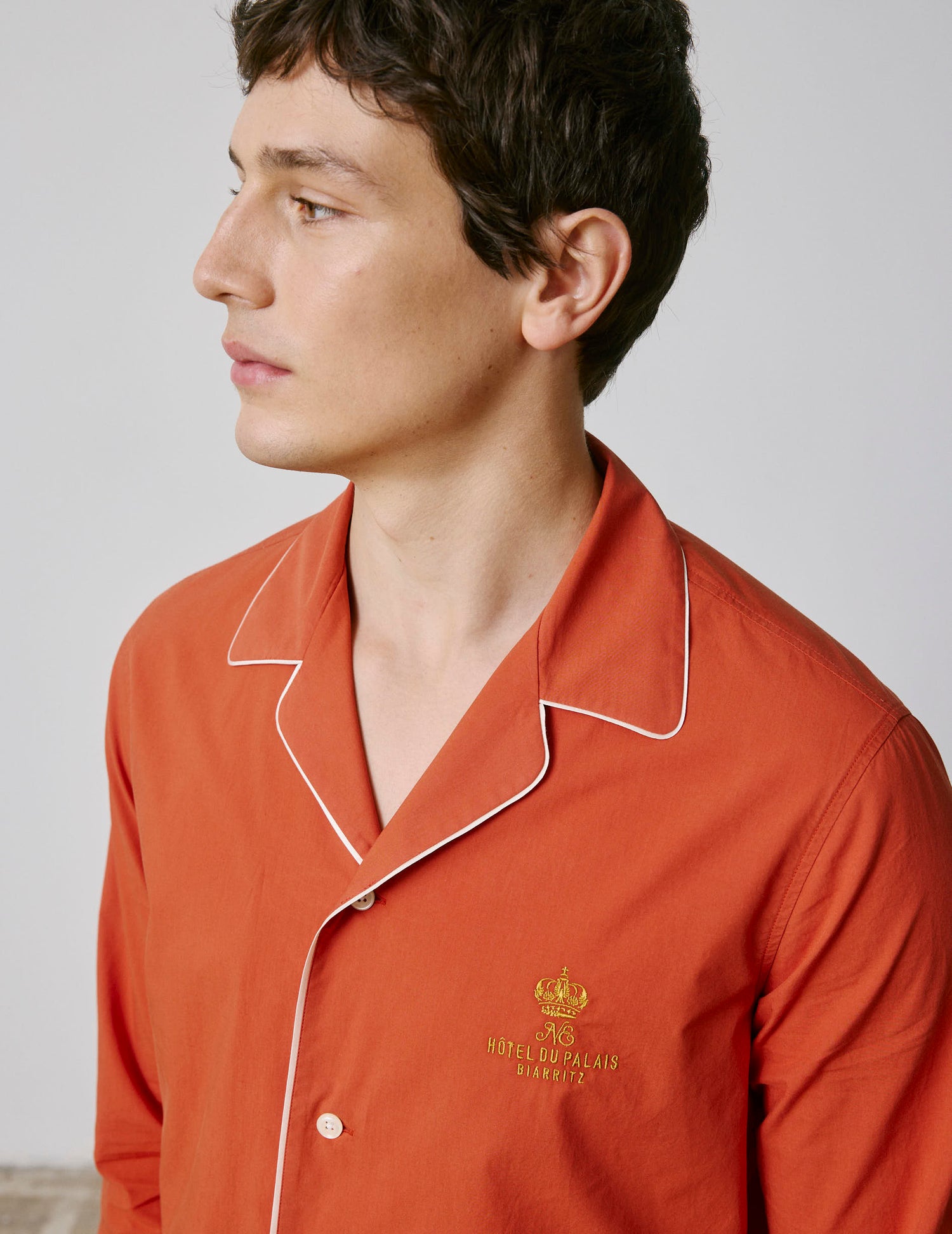 Palais pajamas in rust-orange poplin