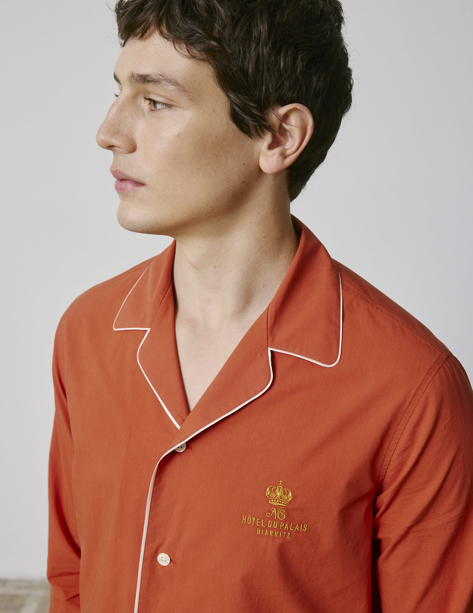 Palais pajamas in rust-orange poplin