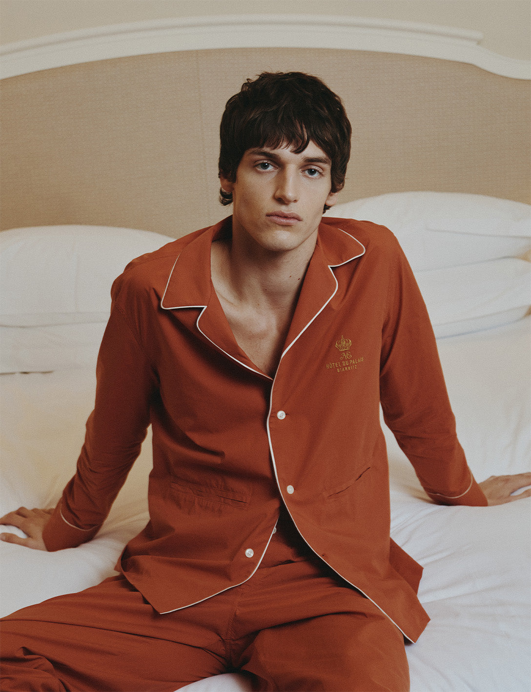 Palais pajamas in rust-orange poplin