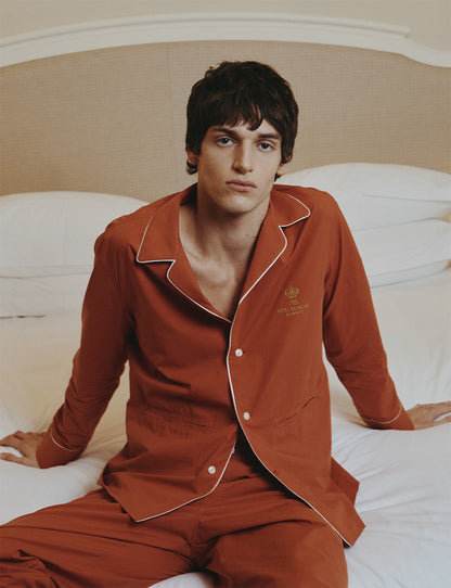 Palais pajamas in rust-orange poplin