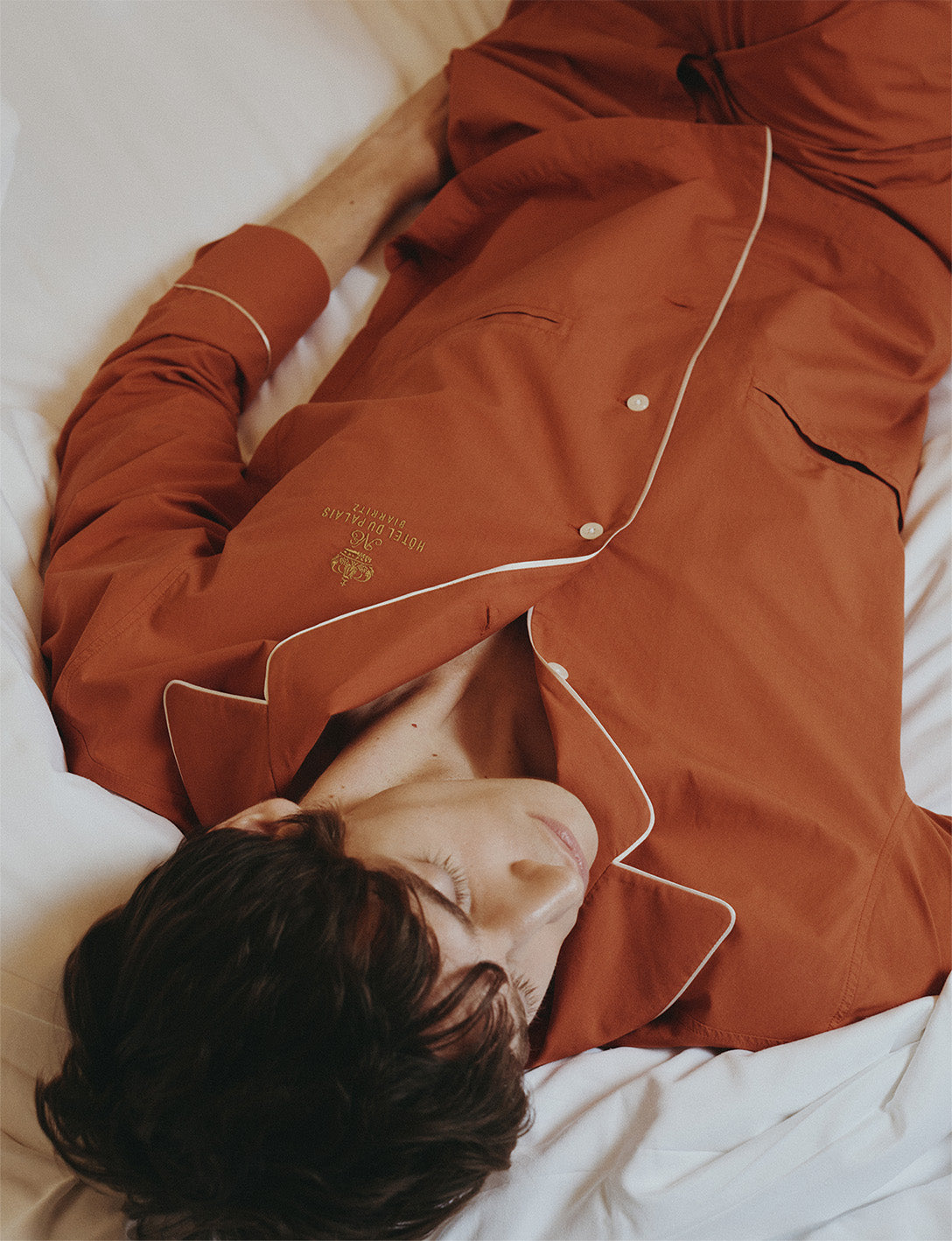 Palais pajamas in rust-orange poplin