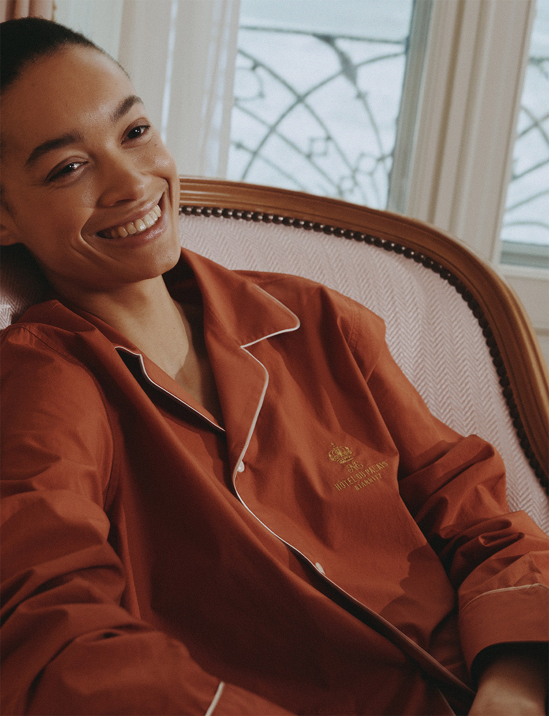 Palais pajamas in rust-orange poplin
