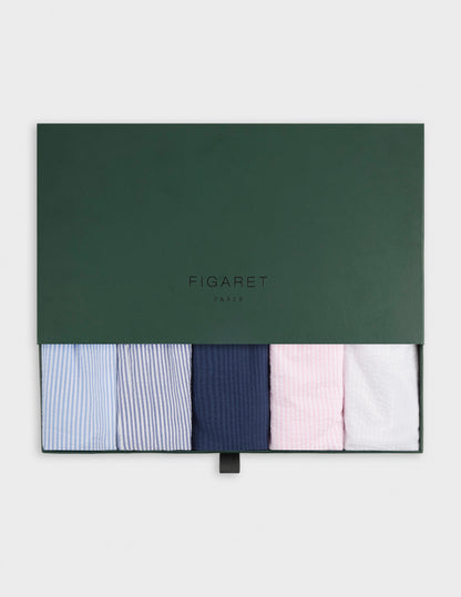 Weekly pack of 5 striped navy underpants 