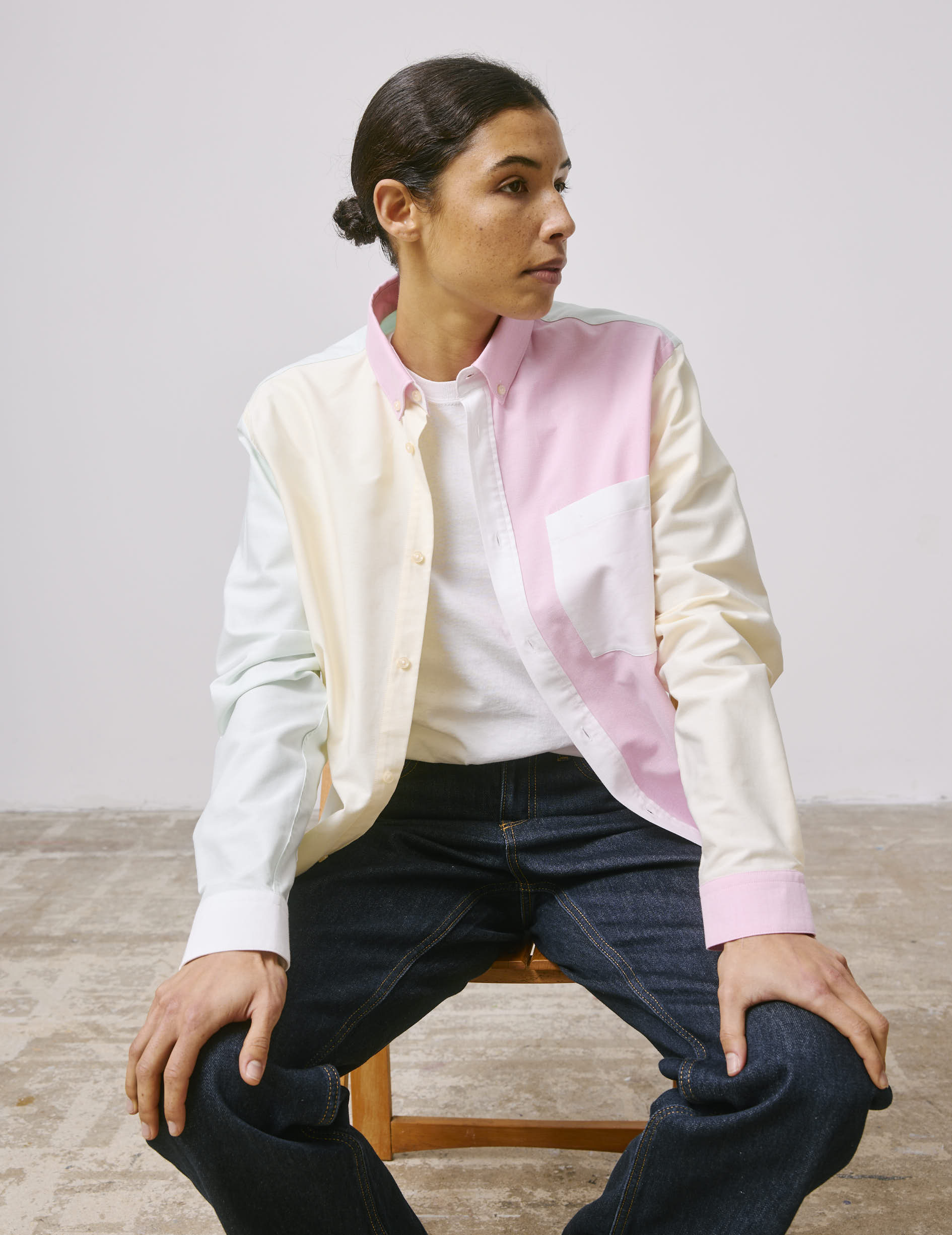 William Light green Fun shirt - Oxford - American Collar