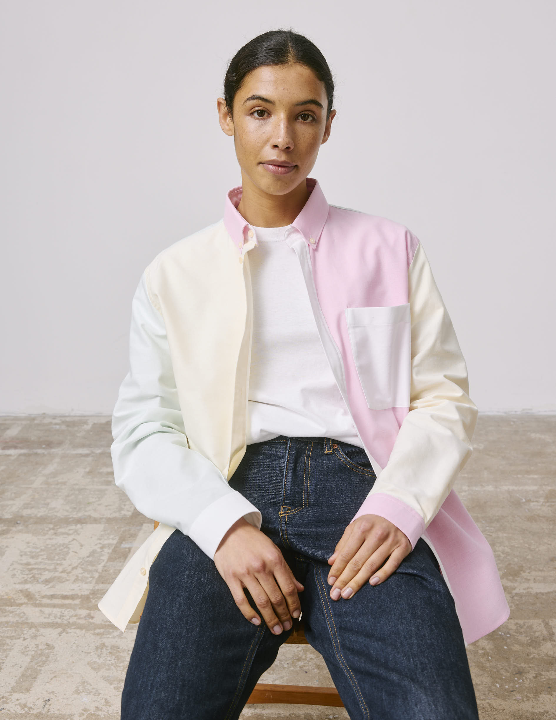 William Light green Fun shirt - Oxford - American Collar