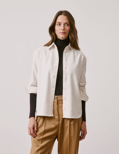 Ecru flannel Ambre shirt