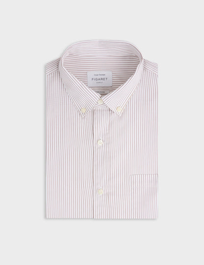 Classic brown striped shirt