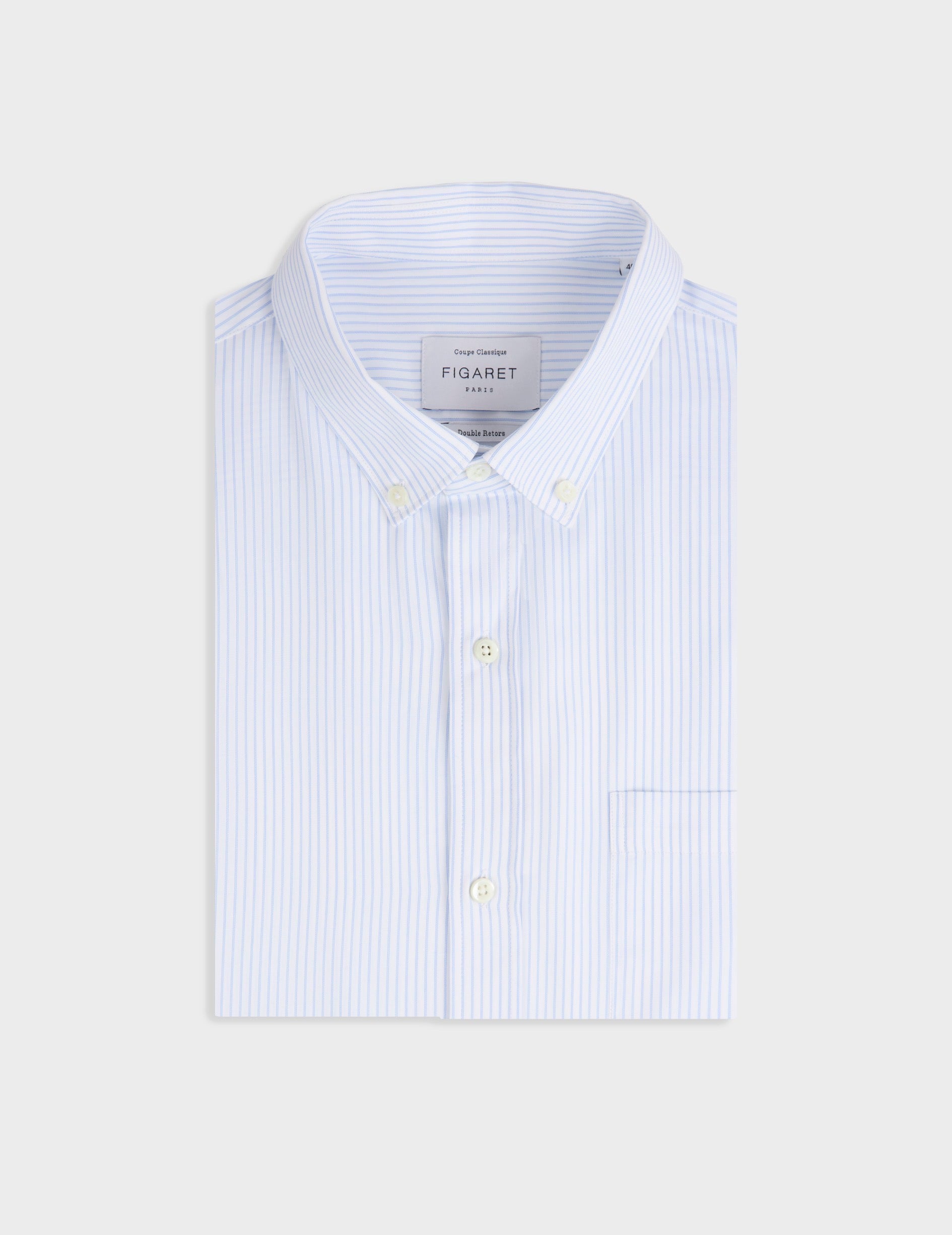 Classic light blue striped shirt