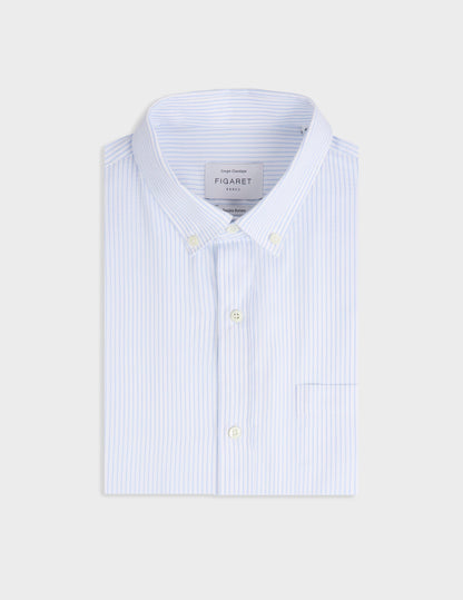 Classic light blue striped shirt