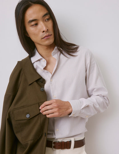 Beige striped Aristote shirt