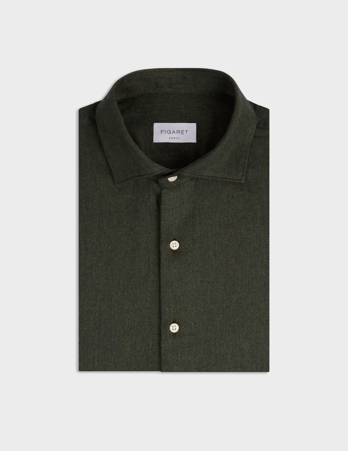 Green flannel Aristote shirt - Flannel - Italian Collar#3