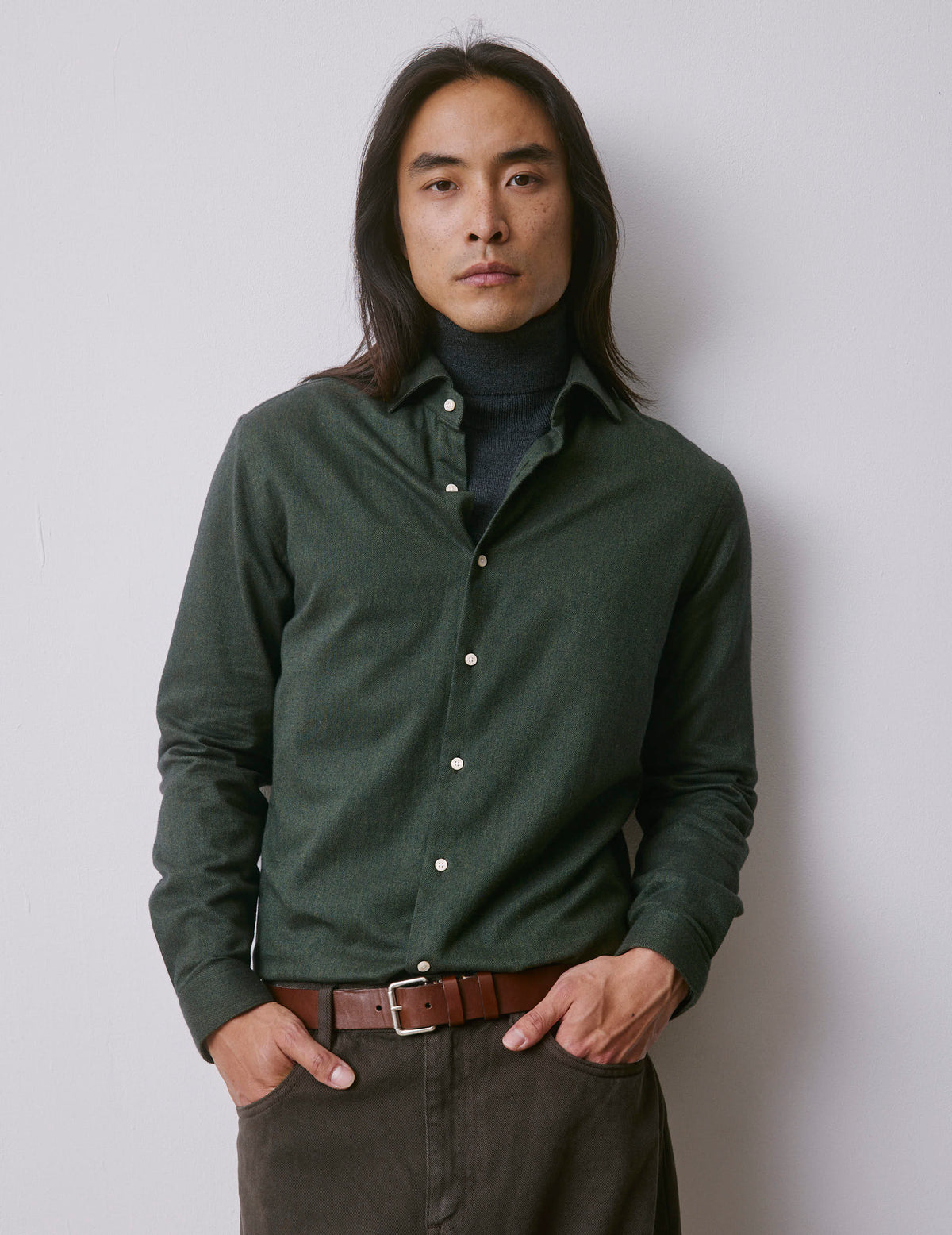Green flannel Aristote shirt