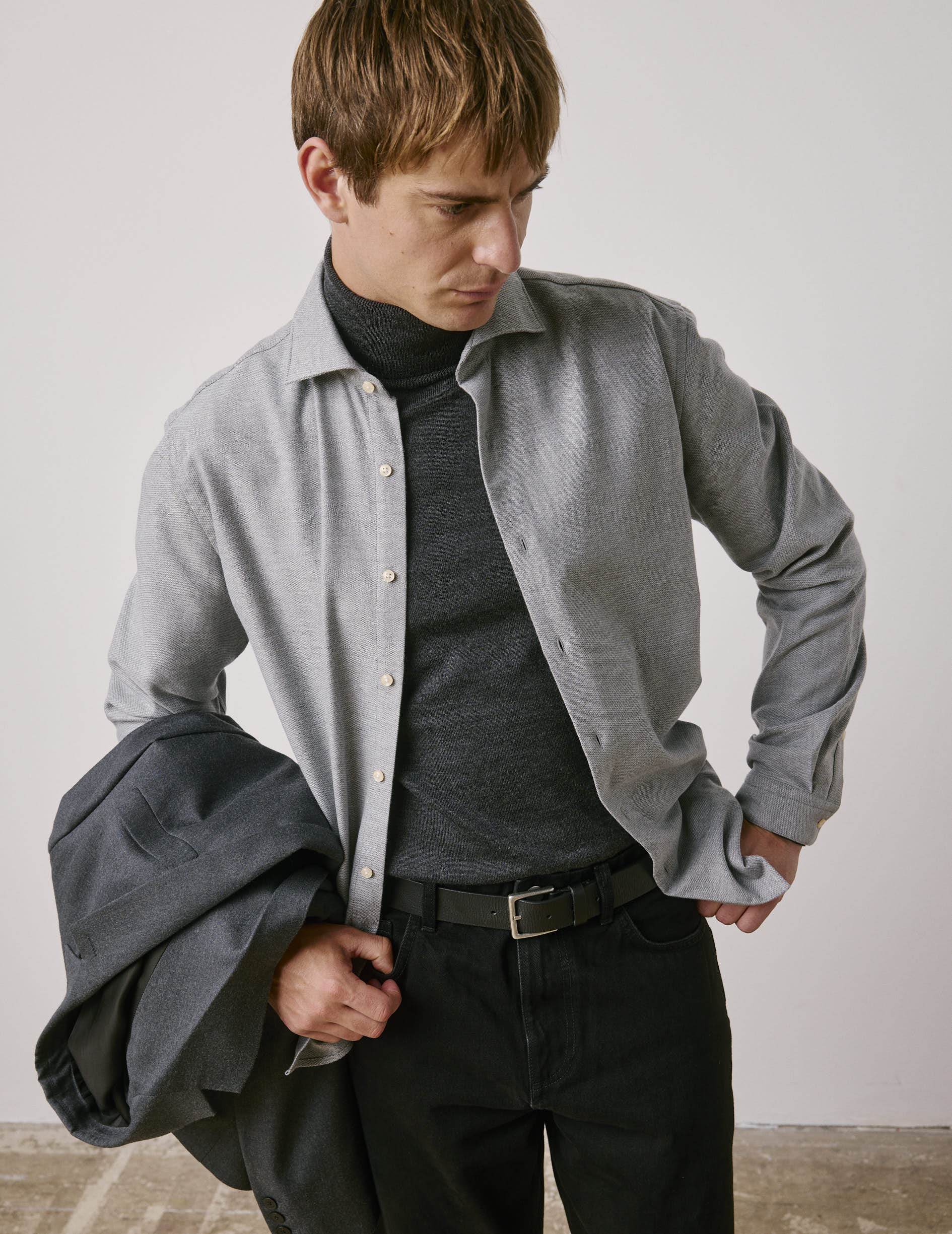 Grey flannel Aristote shirt