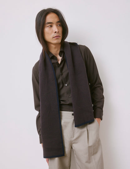 Aristote brown virgin wool shirt