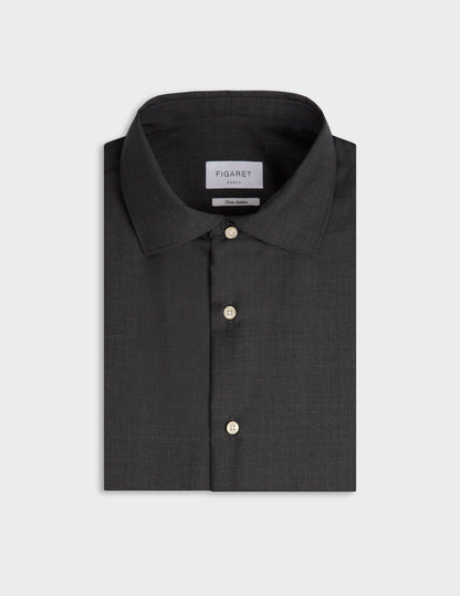 Grey virgin wool Aristote shirt
