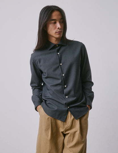 Grey virgin wool Aristote shirt