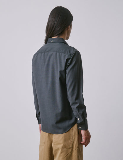 Grey virgin wool Aristote shirt