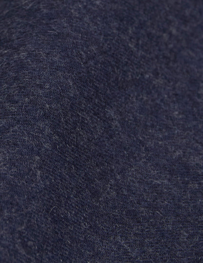 Navy blue flannel and cashmere Auguste shirt