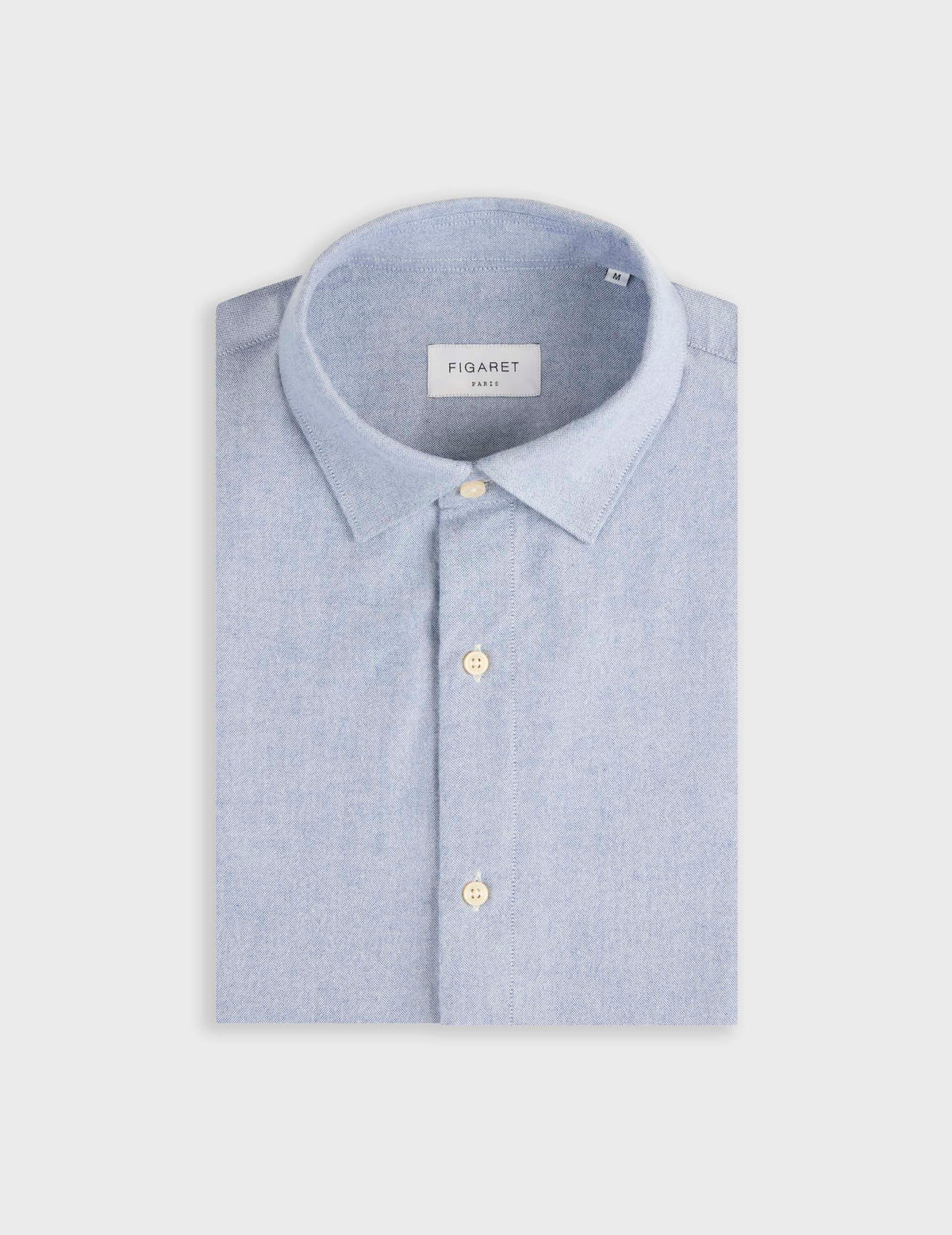 Navy blue Auguste shirt - brushed oxford - French Collar