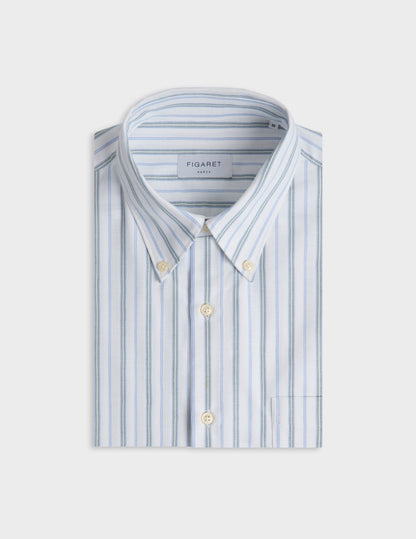 Green striped Aurélien shirt