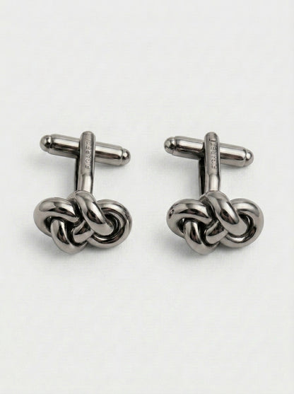 Silver knot cufflinks