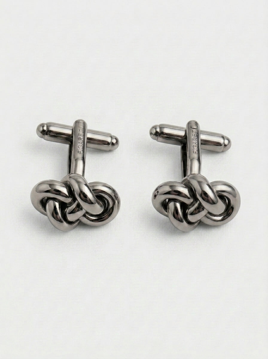 Silver knot cufflinks