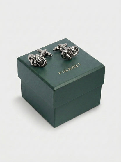 Silver knot cufflinks