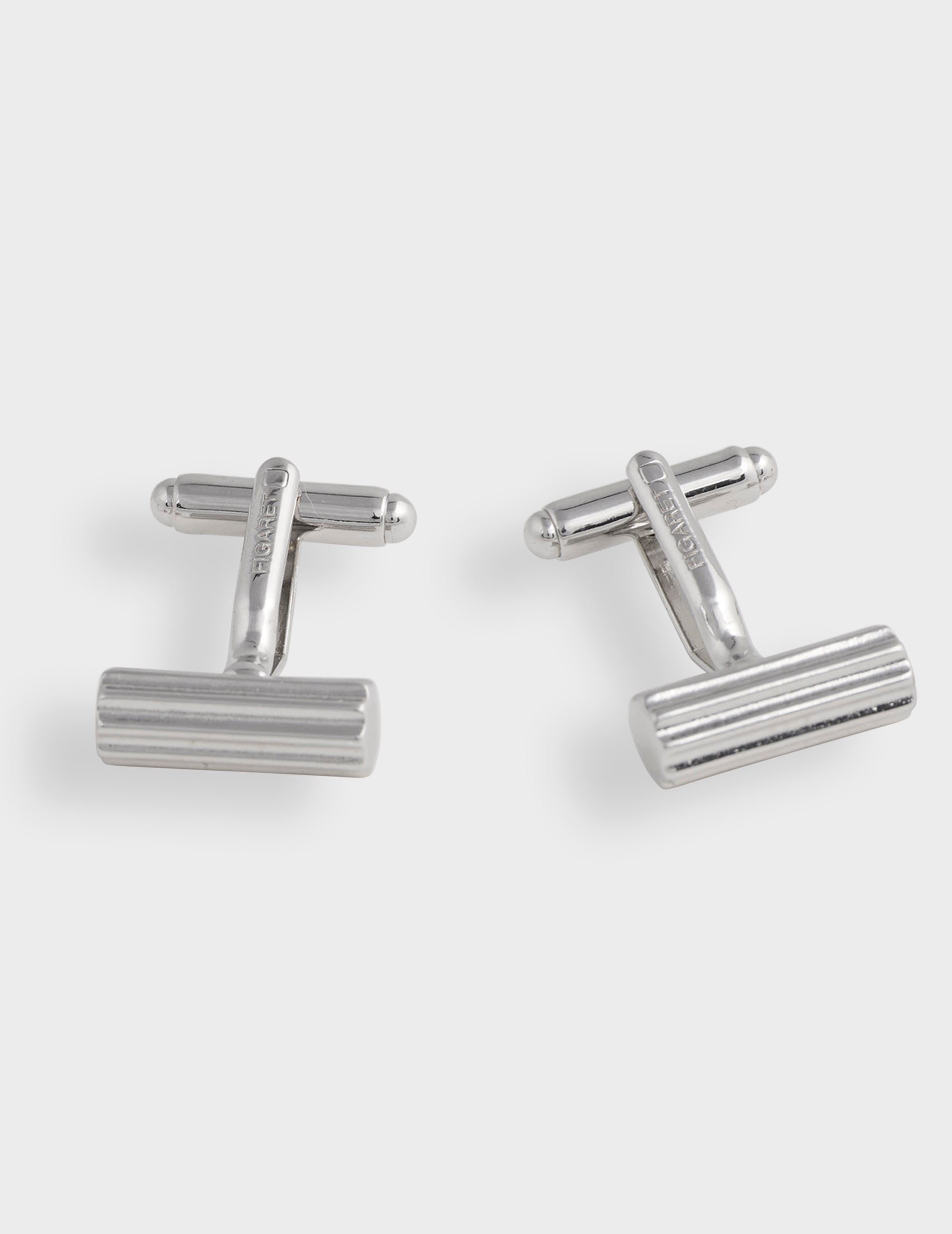 Silver cylinder cufflinks