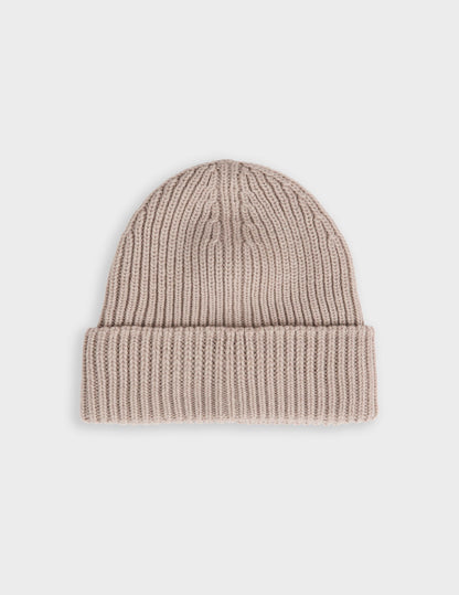 Ecru wool beanie