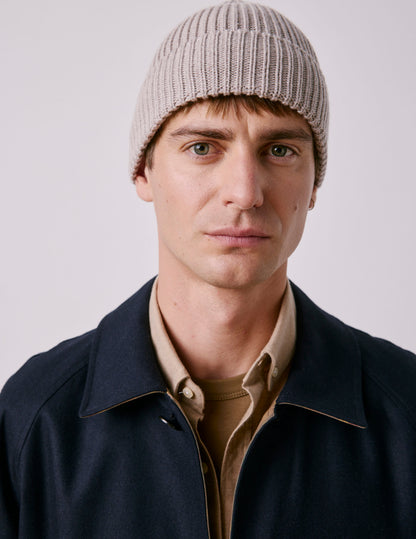 Ecru wool beanie
