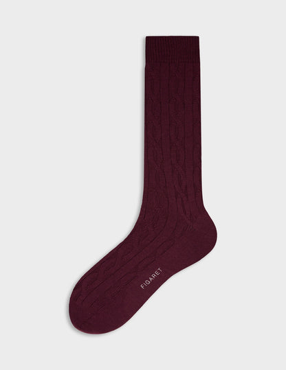 Burgundy wool socks