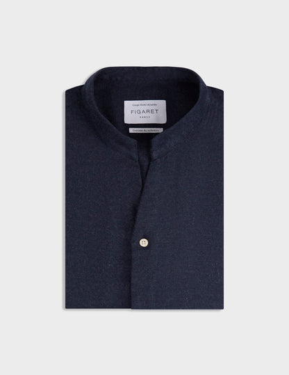 Navy blue flannel Carl shirt