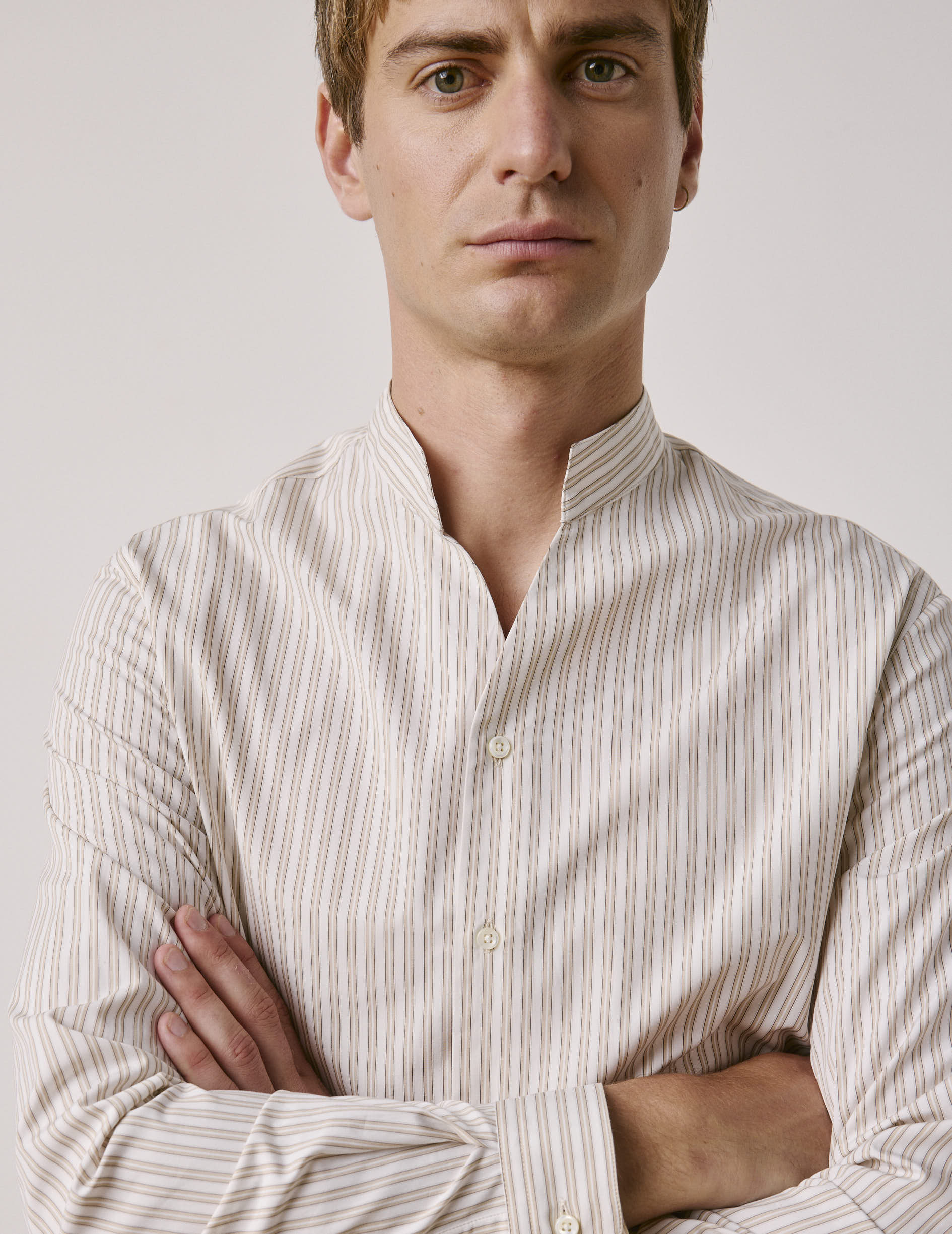Beige striped Carl shirt
