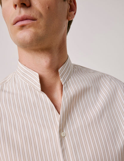 Beige striped Carl shirt