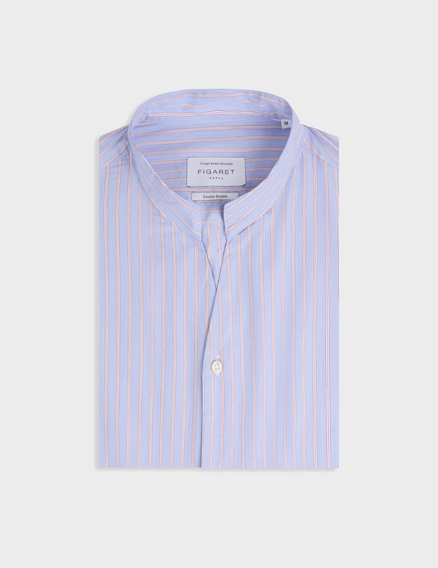 Blue striped Carl shirt - Poplin - Carl Collar#4