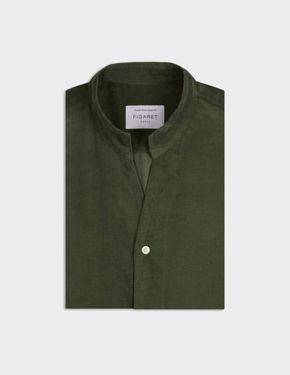 Khaki velvet Carl shirt