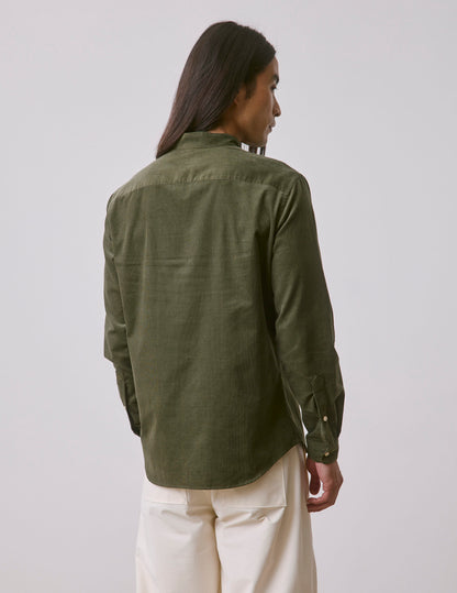 Khaki velvet Carl shirt