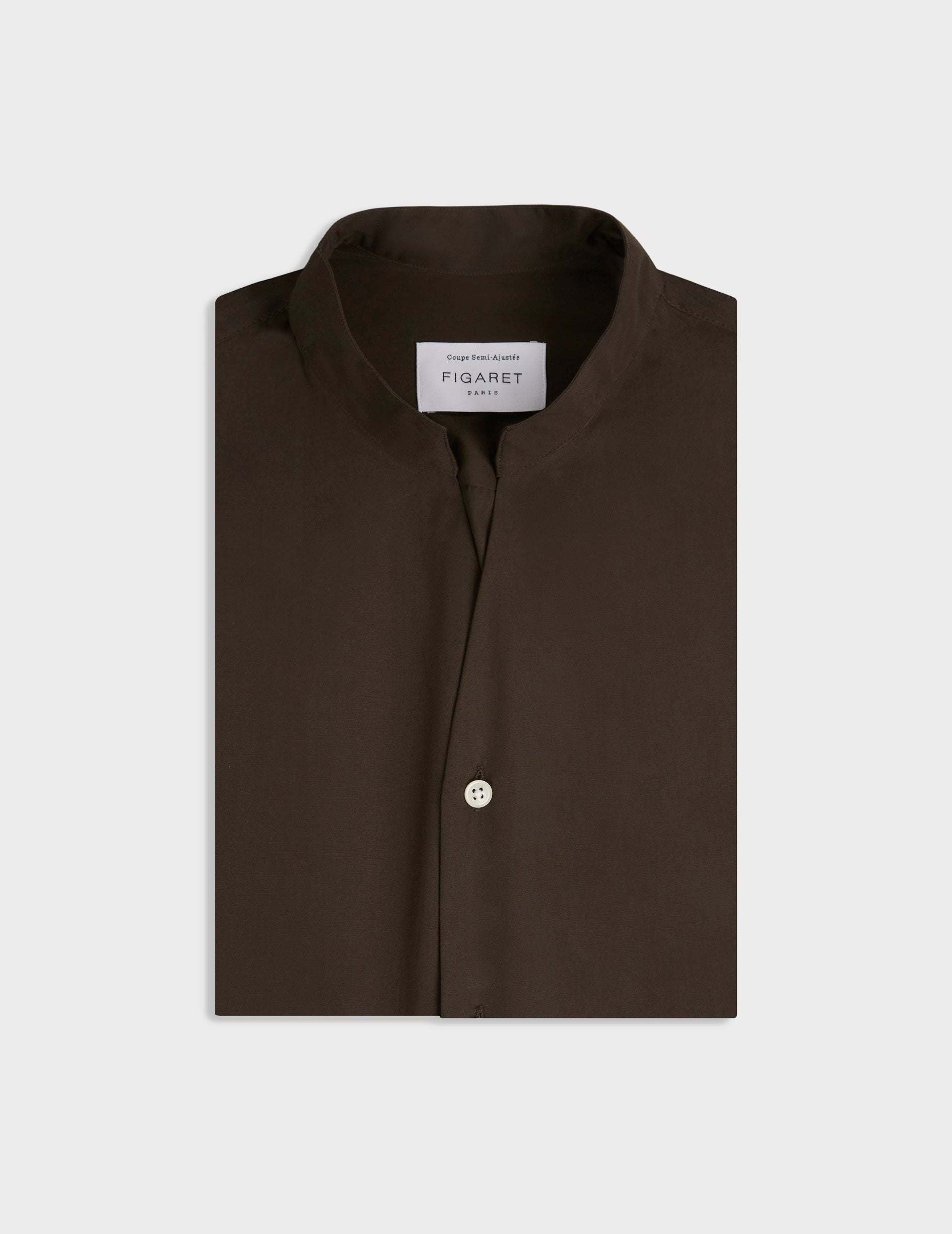 Carl brown shirt - Poplin - Carl Collar