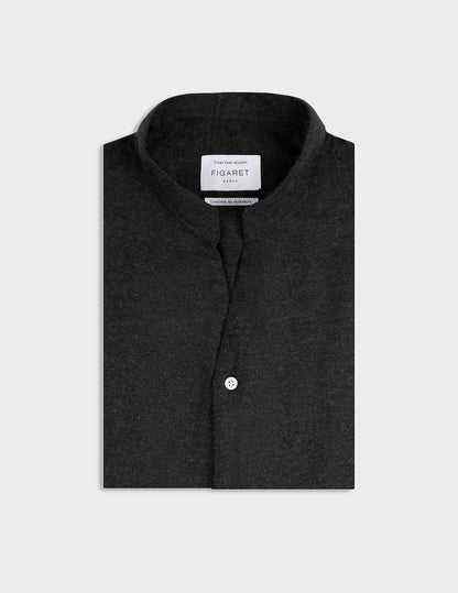 Grey flannel and cashmere Carl shirt