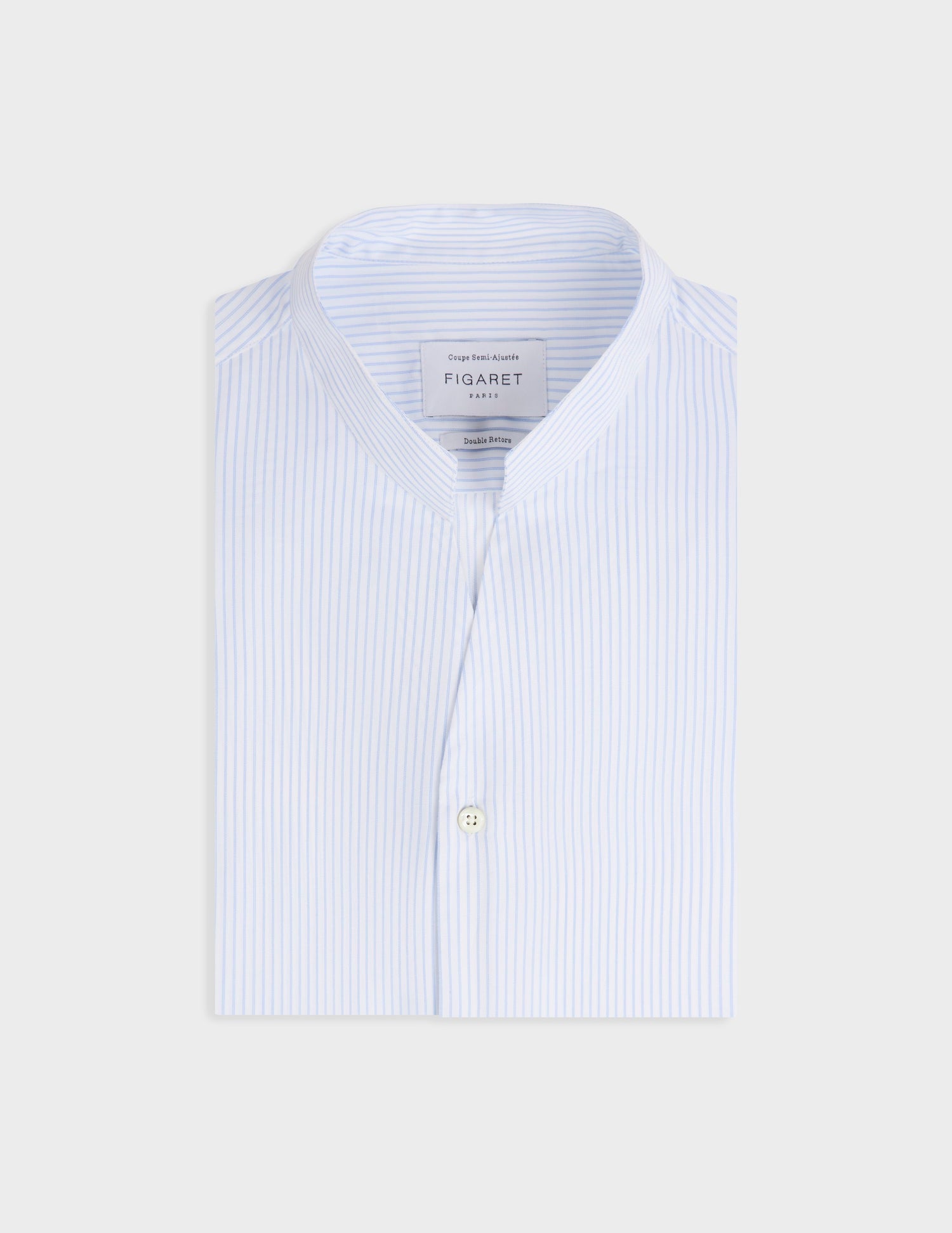 Light blue striped Carl shirt - Twill - Carl Collar#3
