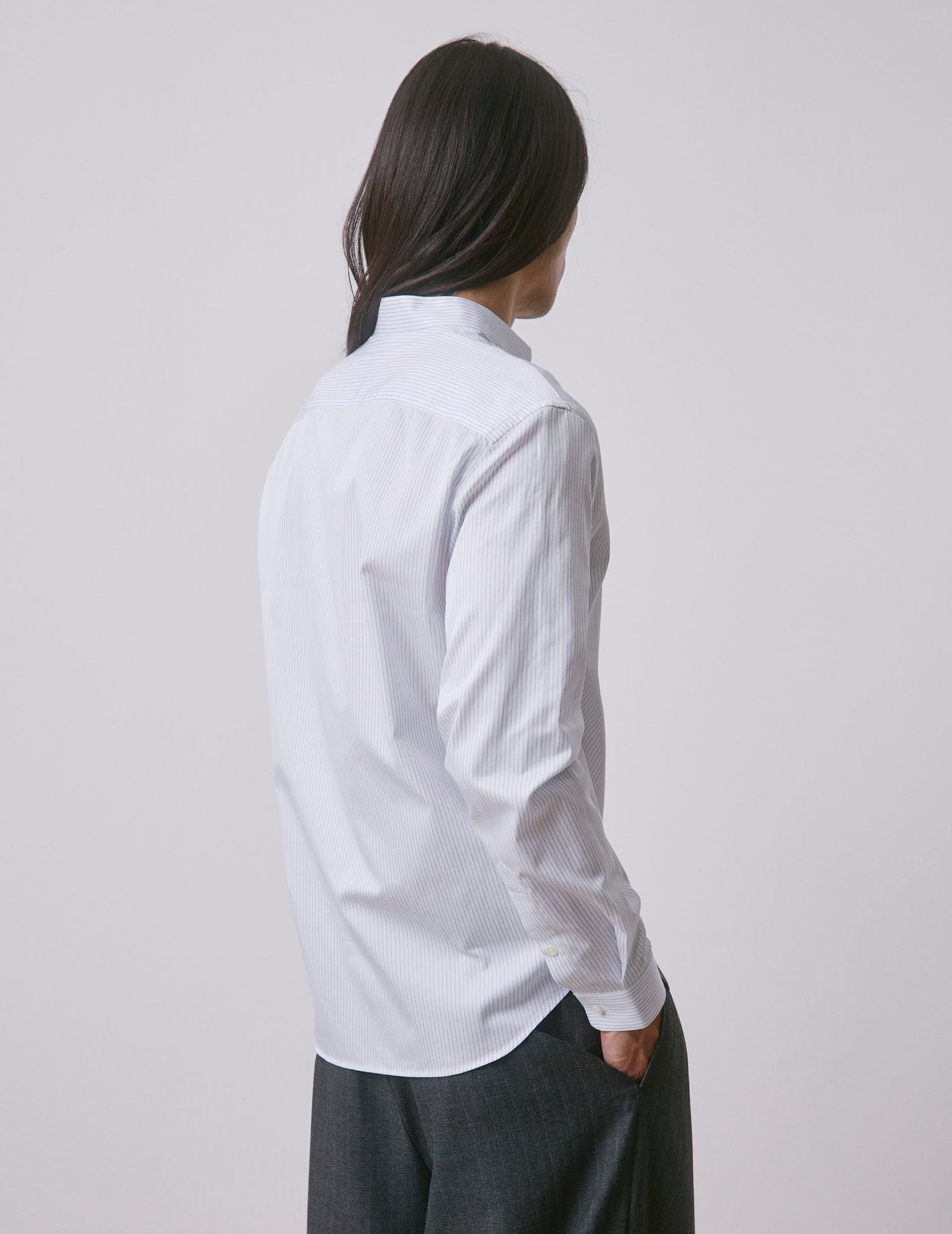Light blue striped Carl shirt - Twill - Carl Collar#2