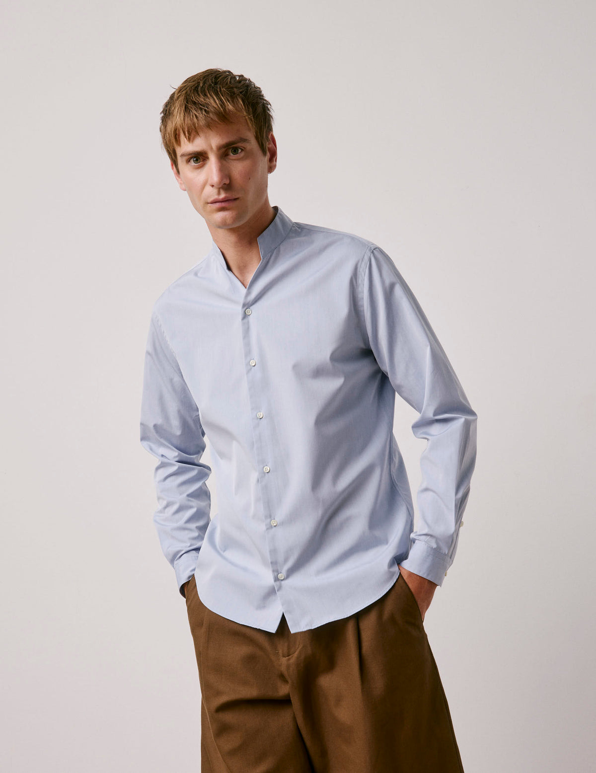 Blue Carl Easy Iron shirt