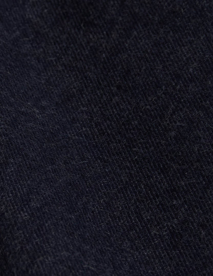 Navy blue flannel and cashmere Charlotte shirt