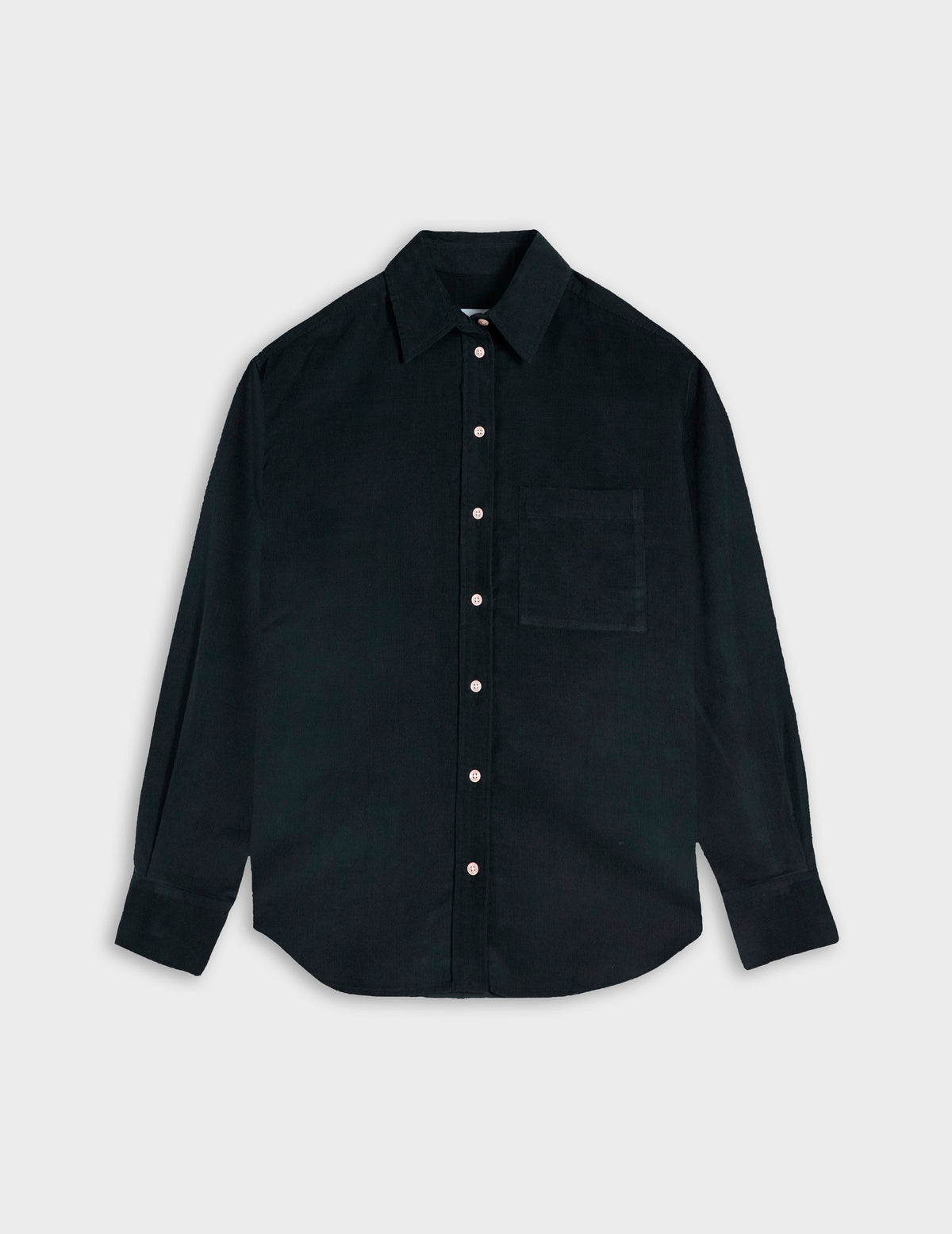 Navy blue velvet Charlotte shirt - Velvet - Shirt Collar#4