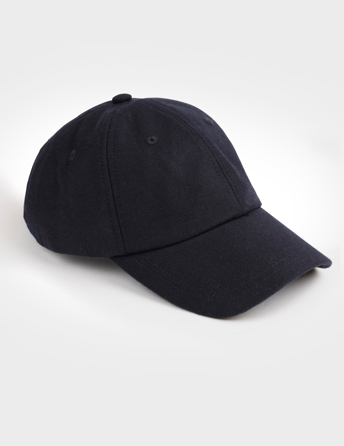 Navy wool canvas cap