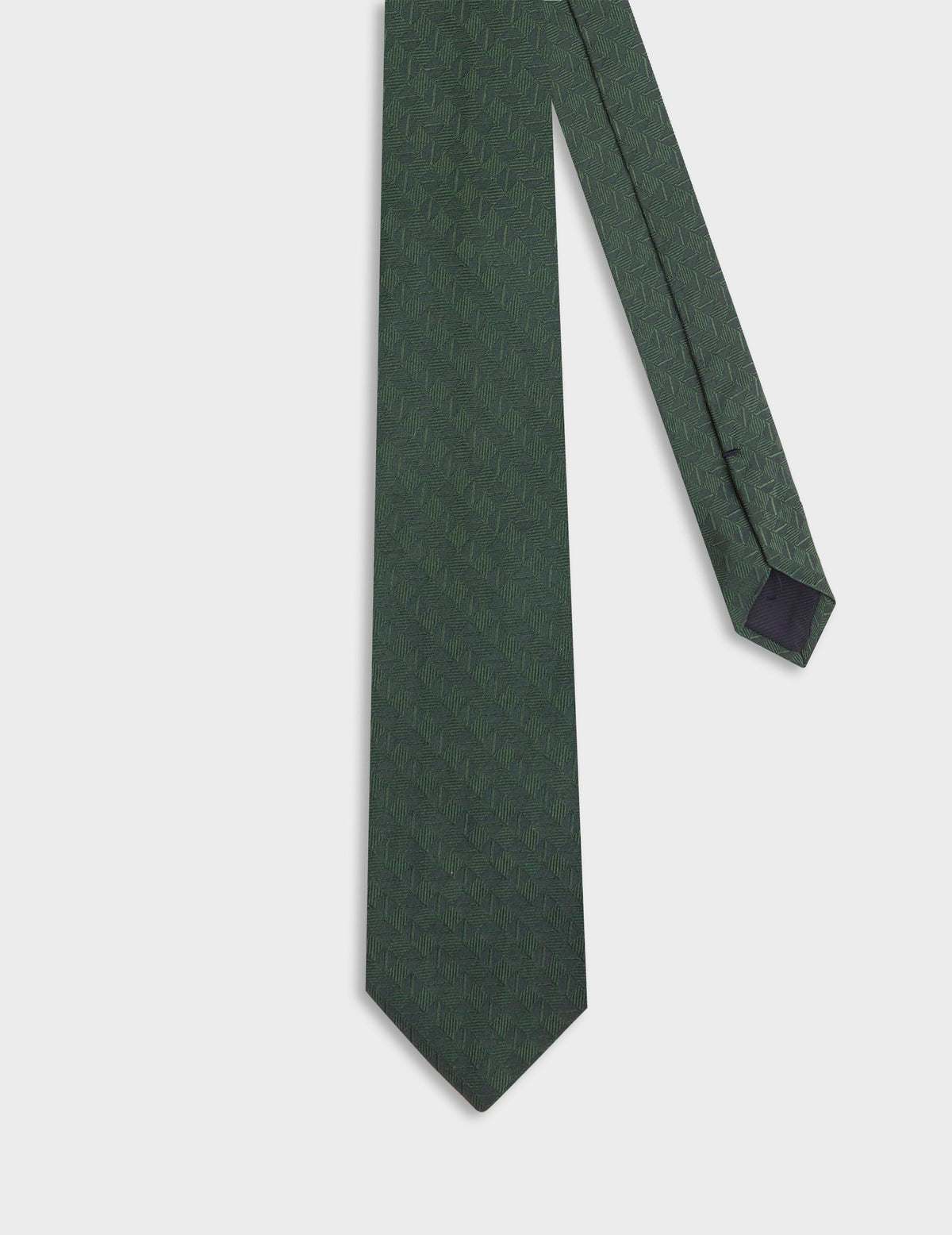 Green silk tie